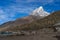 Taboche mountain peak at Dingboche village