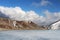 Taboche Peak and Cholatse mountain summits in Himalayas