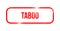 Taboo - red grunge rubber, stamp