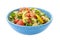 Tabouli salad in blue bowl