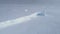 Tabular iceberg stuck arctic ice field aerial view