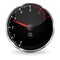 Tachometer. Black 3d vehicle gauge