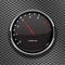 Tachometer. Black car gauge on metal perforated background