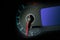 Tachometer and car speedometer closeup. Car dashboard.