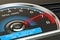 Tachometer closeup, 3D rendering