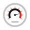 Tachometer icon in flat style