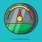 Tachometer isolated cartoon vector illustration in flat style