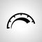 tachometer line icon. tachometer linear outline icon