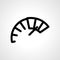tachometer line icon. tachometer linear outline icon