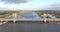 Tacitusbrug bij Ewijk modern suspension bridge crossing the river Waal near Nijmegen, the Netherlands Holland Europe