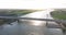 Tacitusbrug bij Ewijk modern suspension bridge crossing the river Waal near Nijmegen, the Netherlands Holland Europe