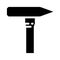 tack hammer glyph icon vector illustration