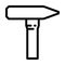 tack hammer line icon vector illustration