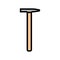 tack hammer tool color icon vector illustration