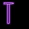 tack hammer tool neon glow icon illustration