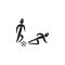 tackle in soccer icon. Element of figures of sportsman icon. Premium quality graphic design icon. Signs, symbols collection icon f