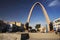 Tacna Peru Main square with historical Arc