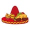 taco cartoon nachos cheese mexican food traditional