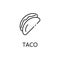 Taco line icon