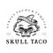 Taco Mexican Sugar Skull Monochrome