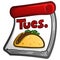 Taco Tuesday Cartoon Calendar Icon