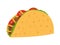 Taco vector illustration in flat style