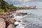 Taconite plant on shoreline of Lake Superior