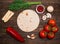 Tacos or burrito ingredients making with copyspace. Ingredients