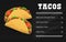 Tacos vector menu template Mexican fast food snack