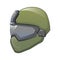 Tactical helmet icon, cartoon style