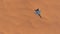 Tactical Jet Fighter Aircraft High Altitude Above Sand Dunes Barren Desert