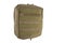 tactical military olive bag for survival, war with molle system cut out on white background