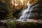 Tad Mork  waterfalls  north in thailand,Chiangmai,Thailand