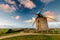 Taditional ancient windmill in France.