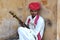 Taditional Rajasthani man playing Ravanahatha musi