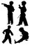 Tae kwon Do silhouettes