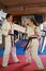 Tae Kwon Do students test for belts