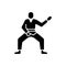 Taekwondo black glyph icon