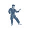 Taekwondo design vector illustration, Creative Taekwondo logo design concepts template, icon symbol