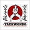 Taekwondo emblem - Taekwondo Logo Design Template. Vector Illustration