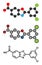 Tafamidis familial amyloid polyneuropathy (FAP) drug molecule