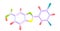 Tafamidis molecular structure isolated on white