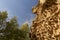 Tafonis in the province of Malaga. Geomorphological cavity carved by erosion in sandstone rocks. Spain