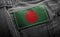 Tag on dark clothing in the form of the flag of the Bangladesh