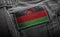 Tag on dark clothing in the form of the flag of the Malawi