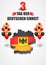 Tag der deutschen einheit concept background, isometric style