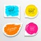 Tag label brush stroke colorful shapes collections background
