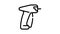 tag needle gun black icon animation