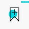 Tag, Plus, Interface, User turquoise highlight circle point Vector icon