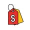 Tag price dollar symbol online shopping